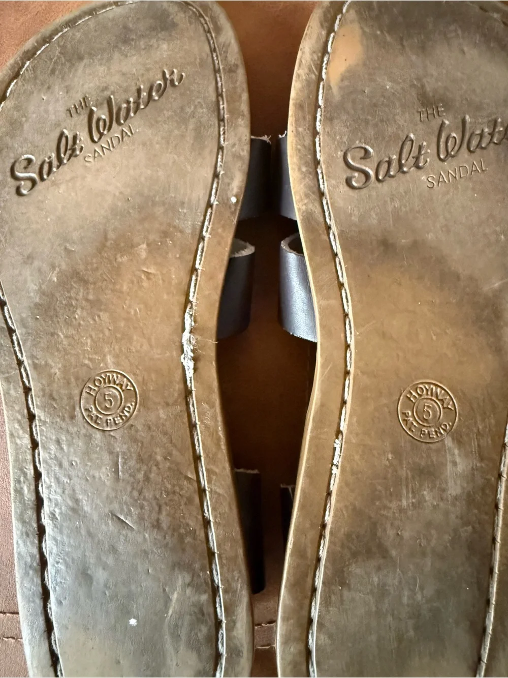 The SALT WATER Sandal Original Youth Ankle Strap Sandal Leather Sz 5